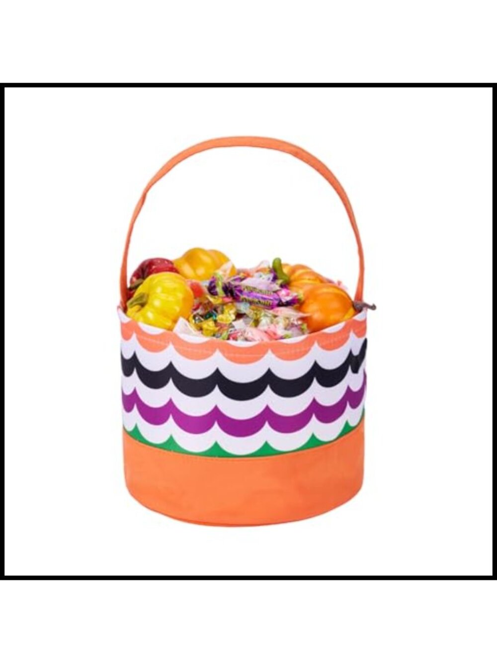 Halloween Trick or Treat Candy Bucket Tote Polka Dot Polyester Bag